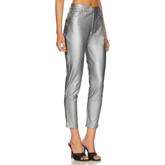 NEW COMMANDO faux leather high waisted pants in platinum